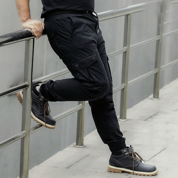 Unifit 6 pocket Black joggers for Men